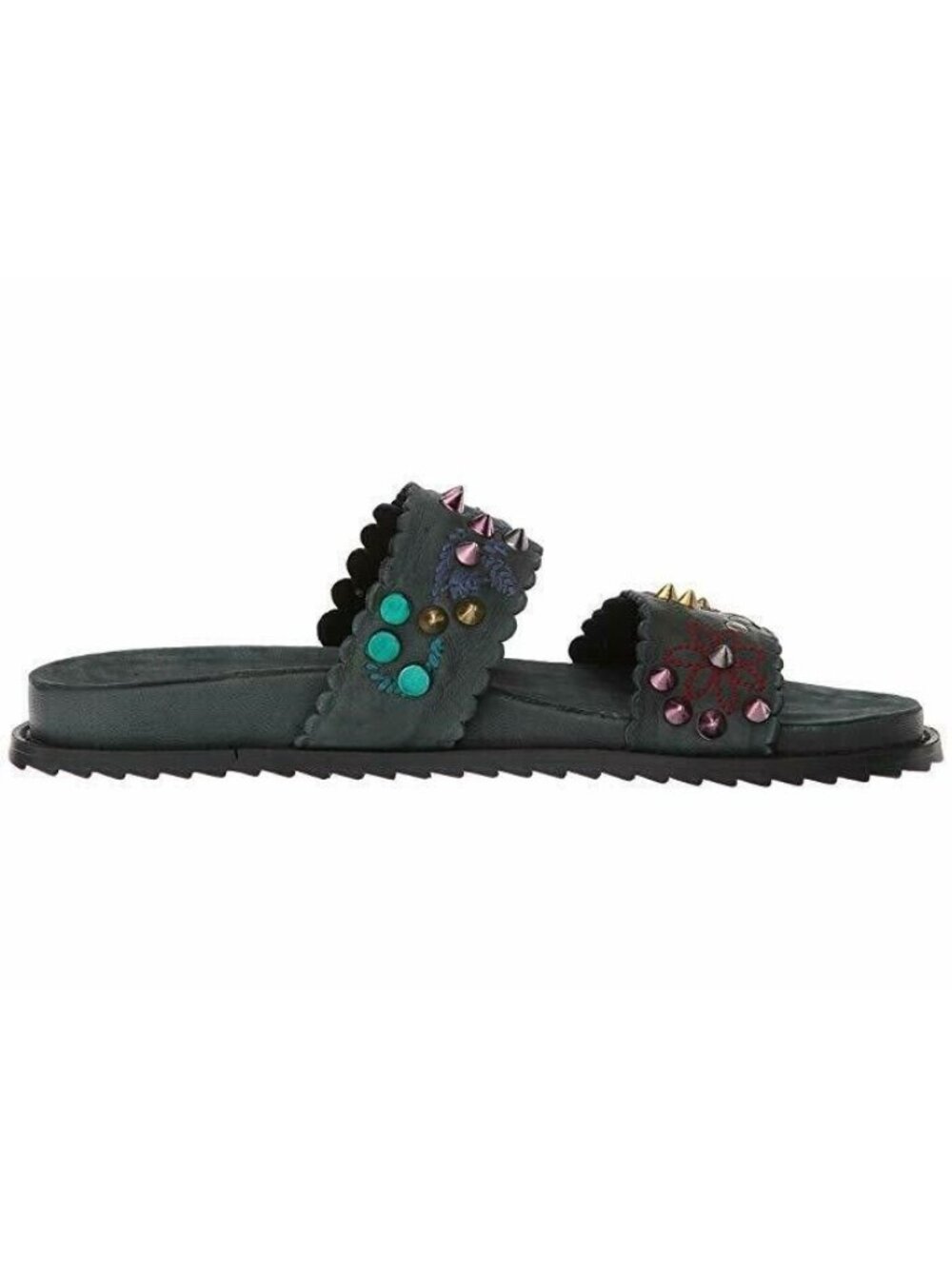 Free People Leather Sandal Spellbound Footbed Black US 6 EUR 36 New In Box - Picture 4 of 6